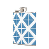 Blauw driehoekspatroon heupfles (Links)