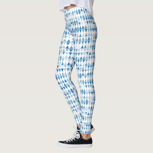 Blauw driehoekspatroon leggings (Links)