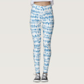 Blauw driehoekspatroon leggings (Voorkant)