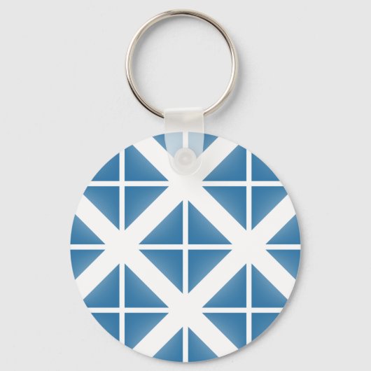 Blauw driehoekspatroon sleutelhanger (Voorkant)