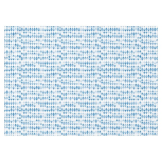 Blauw driehoekspatroon tafelkleed (Voorkant (Horizontaal))