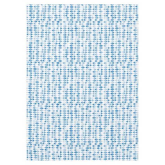 Blauw driehoekspatroon tafelkleed (Voorkant)