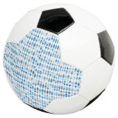 Blauw driehoekspatroon voetbal (Drie kwart)