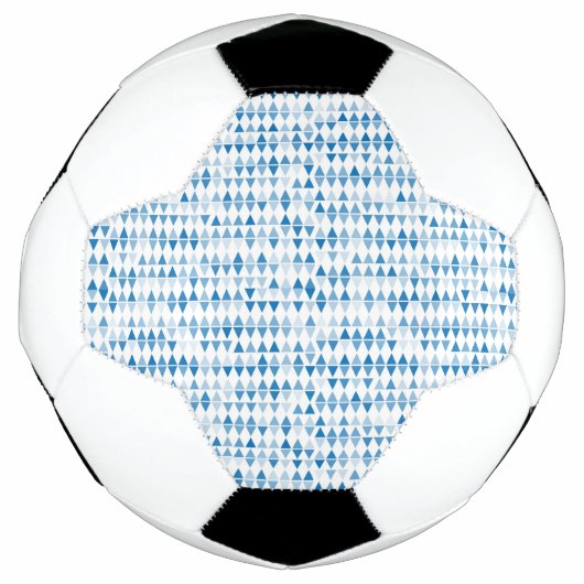 Blauw driehoekspatroon voetbal (Voorkant)