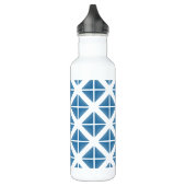 Blauw driehoekspatroon waterfles (Links)