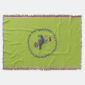 blauw driekleppige dijbeen deken (Voorkant)