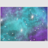 Blauw driekleurig ontwerp uit de galaxreeks tissuepapier (Voorkant)