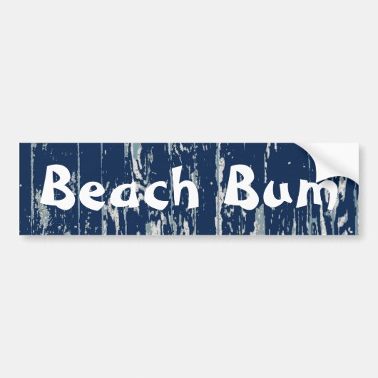 Blauw driftwood bumpersticker (Voorkant)