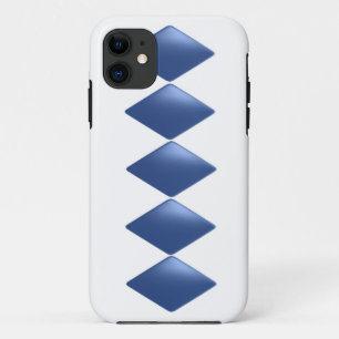 Blauw Drijvend Diamantpatroon iPhone 11 Hoesje