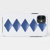 Blauw Drijvend Diamantpatroon Case-Mate iPhone Case (Achterkant (horizontaal))