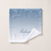 blauw droogbad bad handdoek (Wasdoekje)