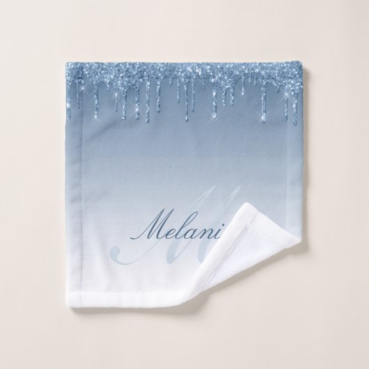 blauw droogbad bad handdoek (Wasdoekje)