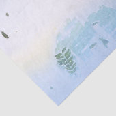 Blauw droom groen blad partij ontwerp bloemen tissuepapier (Detail)