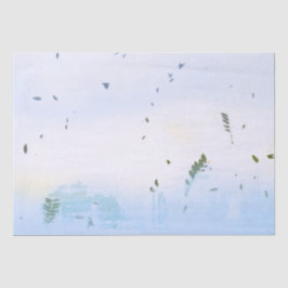 Blauw droom groen blad partij ontwerp bloemen tissuepapier