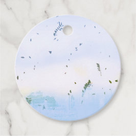 Blauw droom groen blad partij ontwerp Favor Bedankjes Labels