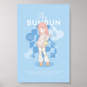 Blauw Droom Roze  Poster (Voorkant)