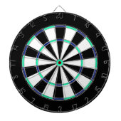 Blauw, dubbelzwart Dartboard met heldergroen Dartbord (Voorkant)