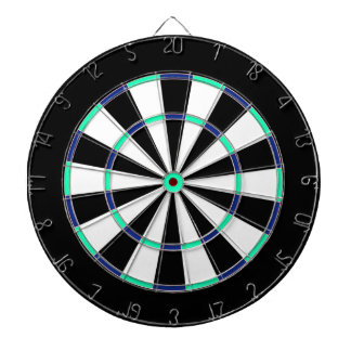 Blauw, dubbelzwart Dartboard met heldergroen Dartbord
