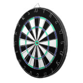 Blauw, dubbelzwart Dartboard met heldergroen Dartbord (Voorkant Rechts)