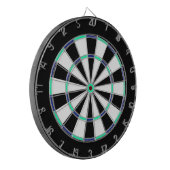 Blauw, dubbelzwart Dartboard met heldergroen Dartbord (Voorkant Links)