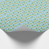 blauw durans cadeaupapier (Hoek)