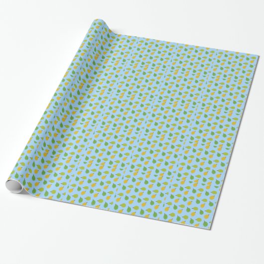 blauw durans cadeaupapier (Uitgerold)