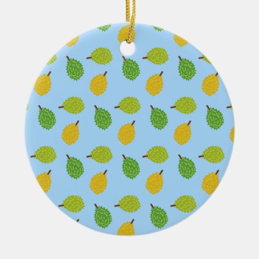 blauw durans keramisch ornament (Voorkant)