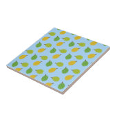 blauw durans tegeltje (Zijkant)