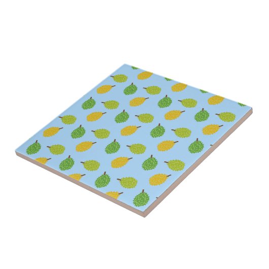 blauw durans tegeltje (Zijkant)