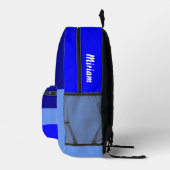 Blauw Duurzaam Aangepaste Schlep Gepersonaliseerde Bedrukte Rugzak (Rechts)