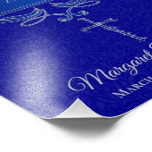 Blauw dwars deel een Geheugen met de datums van de Foto Afdruk (Hoek)