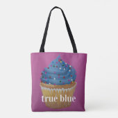 Blauw - echt blauw tote bag (Achterkant)