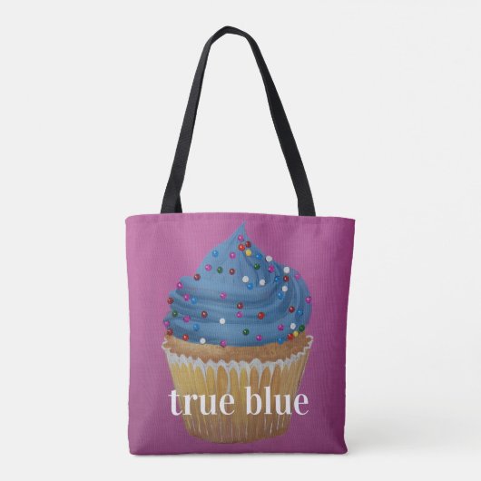 Blauw - echt blauw tote bag (Achterkant)