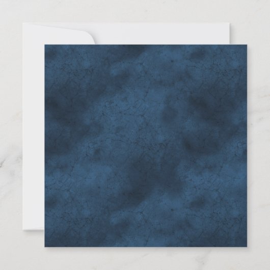 Blauw Ecru Monogram Moderne Trouw  Save The Date (Achterkant)