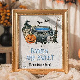 Blauw Een Baby Brouwt Baby's Zijn Lief Bord Poster