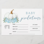 Blauw een beetje pompoen baby jongen douche voorsp briefpapier (Voorkant)