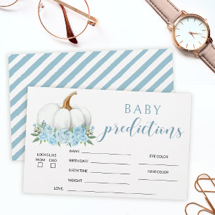 Blauw een beetje pompoen baby jongen shower voorsp briefpapier