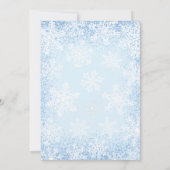 Blauw een beetje sneeuwvlok Baby shower Kaart (Achterkant)
