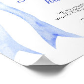 Blauw een boog - fopspeen jacht baby shower spel poster (Hoek)