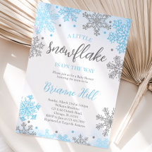 Blauw 'Een Klein Sneeuwvlokje' Baby Shower
