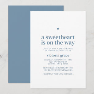 Blauw Een Lief Baby'tje Baby Shower Kaart