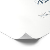 Blauw Een nieuw Chapter Book Bottle Baby shower We Poster (Hoek)