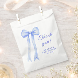 Blauw een strik Het is een jongen Baby shower beda Bedankzakje