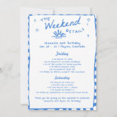 Blauw Een Tini Beetje Warmer Apres Ski Verjaardag Kaart (Achterkant)