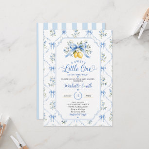 Blauw Een zoete kleine is op komst Baby Shower Kaart