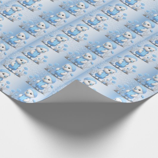 Blauw Eend Inpakpapier (Hoek)