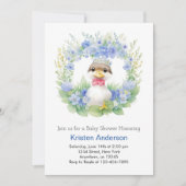 Blauw eendje Schattige Waterverf jongen Baby showe Kaart (Voorkant)