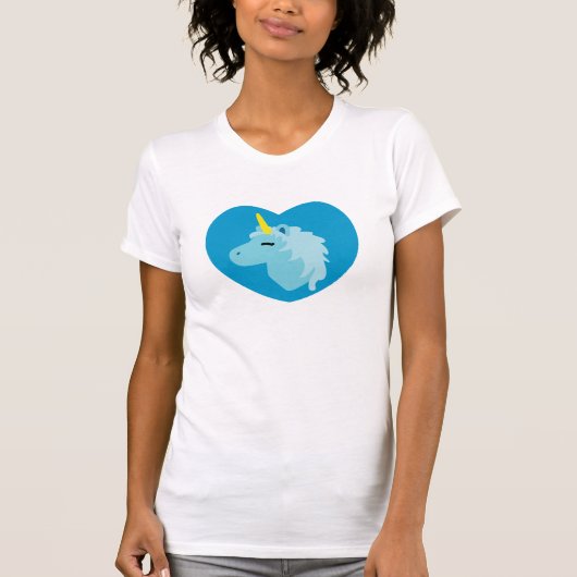 Blauw eenhoorn T-shirt (Voorkant)