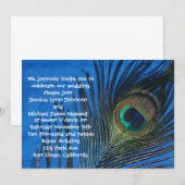 Blauw eenmalig huwelijk kaart (Voorkant / Achterkant)