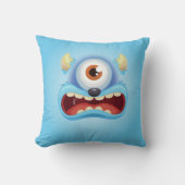 Blauw Eenogig Monster  Kussen (Voorkant)